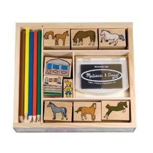  Horses Wooden Stamp Set   Melissa and Doug Toys & Games