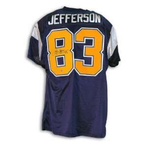 John Jefferson Autographed San Diego Chargers Navy Blue Throwback 