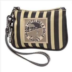 Sydney Love 12018 Black and Gold Stripe Coin Pouch with Patches