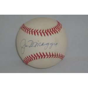   DiMaggio Autographed Ball   Oml Gene Budig Jsa   Autographed Baseballs