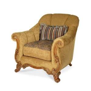 Venetian II Honey Walnut Wood Trim Chair 