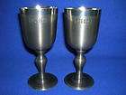 Two (2) pewter goblets by John Somers (Brazil), 6