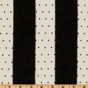  56 Wide Sweater Knit Dots & Stripes Black/White Fabric 