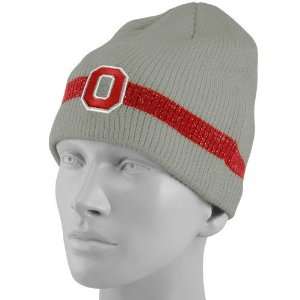  Nike Ohio State Buckeyes Ladies Gray Holiday Knit Beanie 