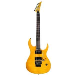  SVK RG Rock Style Electric Guitar Flame Yellow Basswood 