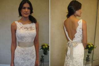 New White/Ivory Lace Wedding Dress Bridal Prom Gown Custom Size  