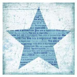   Superstar Blue by Suzanna Anna Gallery Wrapped Canvas, 20W x 20H in