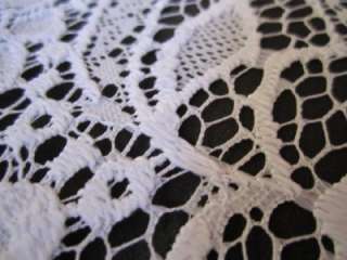 YARDS WHITE VICTORIAN LACE LYCRA FABRIC WEDDING LACE  
