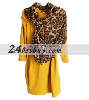 Yellow Brightly Fold sleeved Belt Waisted 3/4 Sleeve Dress with 