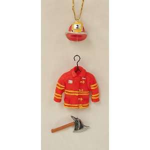  Fireman Firefighter Gear With Jacket Hat & Axe Christmas 