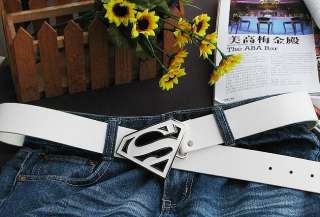 Superman logo fashion Metal Buckle leather Belt BSU7W  