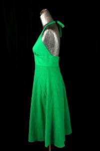 NWT green J CREW halter dress sleeveless lightweight knee length sz 