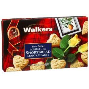 Walkers Pure Butter Miniature Shortbread Lemon Hearts, 3.5 Ounce Box 