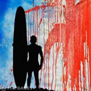  Sunset Surf Original Acrylic On Canvas Painting Pop Art 