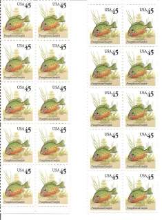Pumpkinseed Sunfish Lot of 20 Stamps  