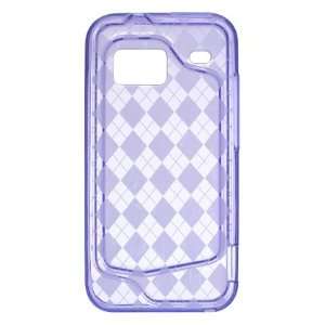  TPU Skin Cover for HTC DROID Incredible, Argyle Purple 