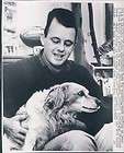 1960 Norm Van Brocklin Philadelphia Eagles With Dog Wir