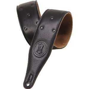   Leathers M17BR BLK Garment Leather Guitar Strap Musical Instruments