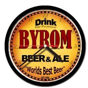  BYROM beer and ale cerveza wall clock 