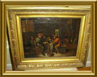 ANTIQUE Flemish Oil Painting after Adriaen Brouwer  