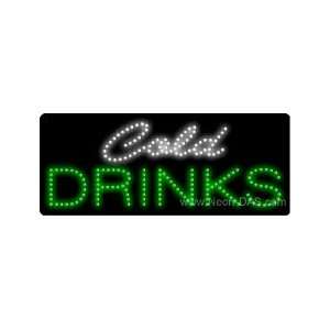  Cold Drinks LED Sign 11 x 27