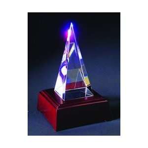  TROPHY C335    Pyramid Tower optical crystal award/trophy 