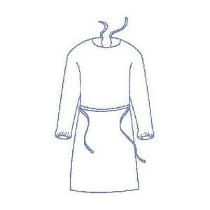 Sunsoft WHITE Isolation Gown with Elastic Wrists, Neck and Waist Ties 