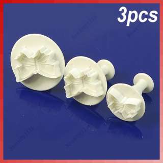 3pcs Butterfly Plunger Cutter Mold Sugarcraft Fondant Cake Decorating 