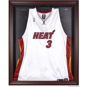 Mounted Memories Miami Heat Mahogany Framed Team Logo Jersey Display 