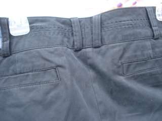 Lands End Womens Black Sueded Cotton Pants Straight  