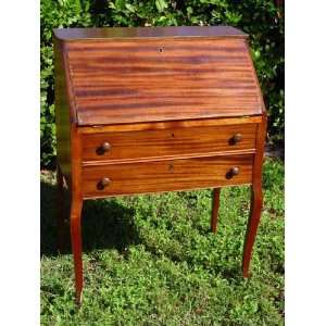   Mahogany Fall Front Parlor Desk with Cabriole Legs Furniture & Decor