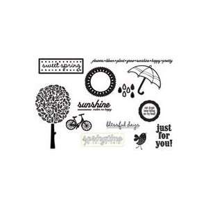   Park Collection   Unmounted Rubber Stamp   Sunshine Makes Me Happy