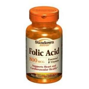  Sundown Folic Acid Tabs 800mcg 100