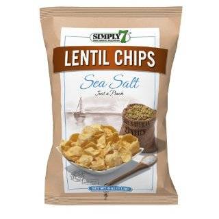 Simply 7 Lentil Chips, Sea Salt, 4 Ounce Bags (Pack of 12)
