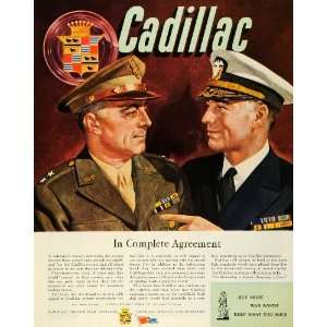  1945 Ad Cadillac Motor Car General Motors Army Navy 