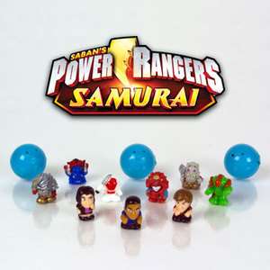 NiP SQUINKIES for Boys POWER RANGERS SAMURAI Bubble PACK 12 Characters 