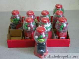 Set of 9 Carousel Bubble Gum Dispensers w/Christmas Gum  