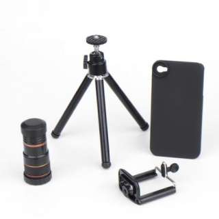 8X Zoom Telescope Lens Tripod F iPhone 4 4G Holder+Case  