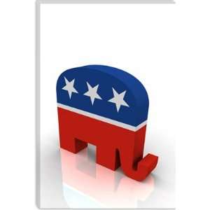  GOP Republican Party Elephant Symbol Giclee Canvas Art 