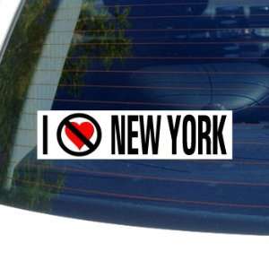  I Hate Anti NEW YORK   Window Bumper Sticker Automotive