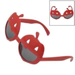   Face Shape Plastic Frame Halloween Party Glasses Red