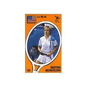  Tennis Express Martina Navratilova Panini Sticker Card 