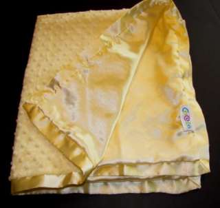 Cocalo Yellow Bumpy Dot Minky Satin Baby Blanket  