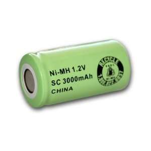  SubC Size 3000mAh NiMH 1.2V Rechargeable Battery Flat Top 