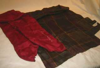 CALVIN KLEIN scarves scarf VINTAGE burg & brown silk  