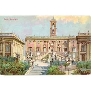    1900 Vintage Postcard The Campidoglio   Rome Italy 