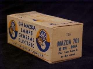  GE Mazda 701 2.2 volt Vintage Toy Button Head Lamp Light Bulbs  