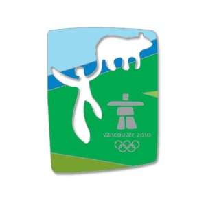  2010 Winter Olympics Cut Out Bear Collectible Pin Sports 