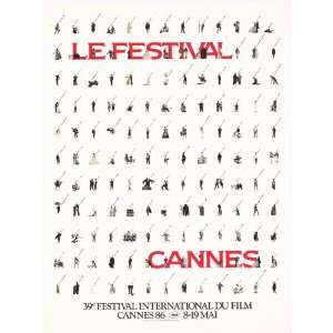 Cannes Film Festival Movie Poster (11 x 17 Inches   28cm x 44cm) (1986 