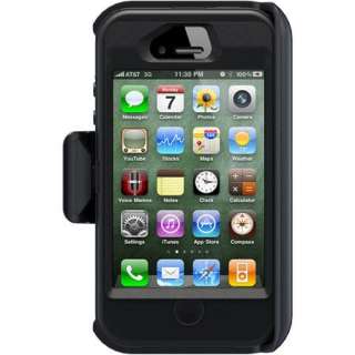 OtterBox Universal Defender Case for iPhone 4 4S Black / Black FREE 
